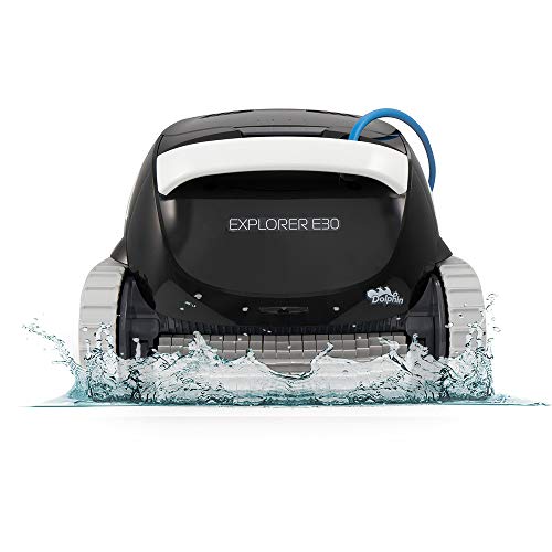 DOLPHIN Explorer E30 Robotic Pool [Vacuum] Cleaner - Ideal for In Ground Swimming Pools up to 50 Feet - Powerful Suction to Pick up Small Debris - Easy to Clean Extra Large Top Load Filter Basket…