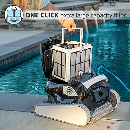 DOLPHIN Explorer E30 Robotic Pool [Vacuum] Cleaner - Ideal for In Ground Swimming Pools up to 50 Feet - Powerful Suction to Pick up Small Debris - Easy to Clean Extra Large Top Load Filter Basket…